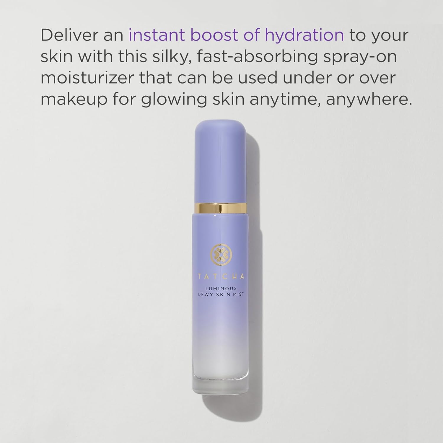Tatcha Luminous Dewy Skin Mist | 2-in-1 Hydrator & Finishing Spray with Hyaluronic Acid for a Dewy Glow | 1.35 oz